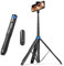 ATUMTEK 1.3m Selfie Stick Tripod, All in One Extendable Phone Tripod Stand with Bluetooth Remote 360° Rotation for iPhone and Android Phone Selfies, Video Recording, Vlogging, Live Streaming, Blue