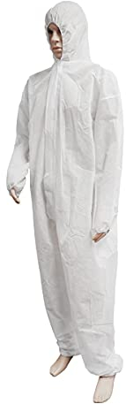 Bohrfux 10 Stück Overall Einweganzug L-XXXL Maleranzug Einweg Overall Schutzoverall Schutzanzug Lackieranzug 40g/m² Polypropylen (XXL)