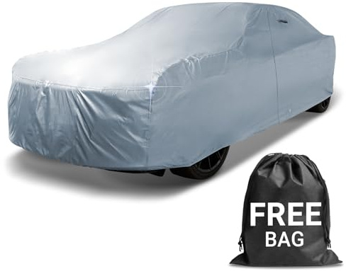 iCarCover passar: [MG Midget] 1960-1979 helbilöverdrag vattentätt alla väderbeständigt anpassat utomhus inomhus sol snö storm skydd form-passform vadderat skydd med remmar