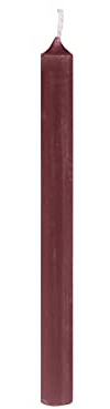 ukiyo Lot de 12 bougies à tige fines, H : 13 cm, Diamètre : 1,2 cm, différentes couleurs, durée de combustion : 2,5 heures, Avent, Noël, rouge foncé