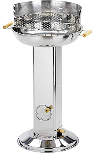 RajoNN Gril de Colonne de Gril de Charbon de Bois d'acier Inoxydable, approprié à 1-3 Personnes en Plein air, Barbecue de Jardin