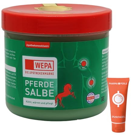 WEPA Pferdesalbe 500 ml I kühlend, wärmend und hautpflegend I zur Muskelentspannung I Muskelkater I Spar-Set plus Pharma Perle give-away (Pferdesalbe 1x)