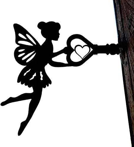 Scultura Artistica da Giardino delle Fate, Ornamenti da Giardino, Decorazioni in Acciaio Inox, per Aggiungere magia al Tuo Giardino con Scultura di Fate, per Decorazione Esterna