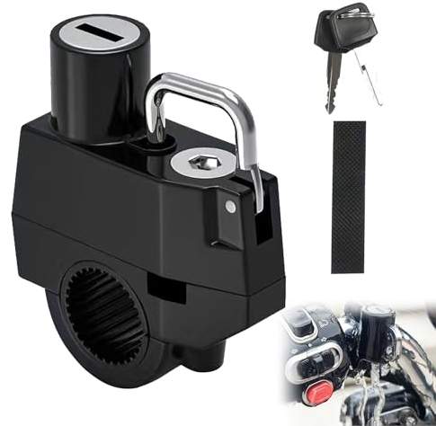 Lucchetto Universale per Casco Moto con Chiavi - Antifurto di Sicurezza in Alluminio - 2 Chiavi Incluse