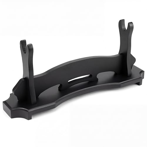 QWORK® soporte para espadas , soporte para katana, para katana, de espadas y flautas,1 nivel