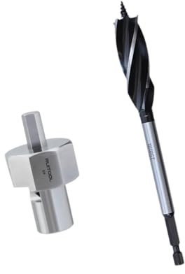 F Fityle 3/4 Zoll Hund Loch Fase Reibahle mit Bohrer 9mm Hex Schaft Professionelle