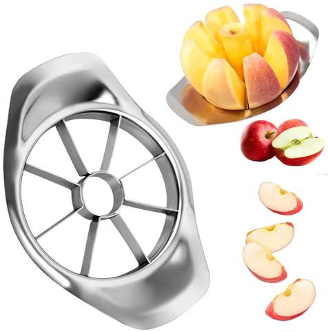 DOETYD Apple Corer Slicer Stainless Apple Slicer Apple Cutting Tool Fruit Cutter for Kitchen Tomato Apple Orange