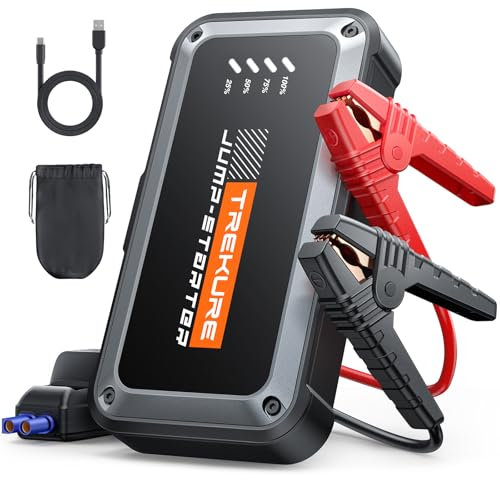 TREKURE 3000A Starthilfe Powerbank für Pkw (Bis Zu 9,0L Benzin Oder 8,5L Diesel) Kompakt Auto Starthilfe Powerbank mit LED Taschenlampe