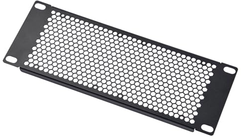 GeeekPi Vented 10inch 2U Blank Panel Metal Rack Mount for DeskPi RackMate T1/T0/T2/T0 Plus/T1 Plus/TL1 10 Inch Server Rack/Network Cabinet, for Installation of 7cm or 8cm Fan