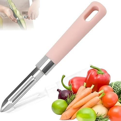NTRUXZP Gadgets Professionali, Pelapatate, pelapatate professionale，pela patate e verdure，Pela Verdure, Sbucciatore Manuale，per Pelare Patate, Carote e Verdure Varie e Frutta（rosa）