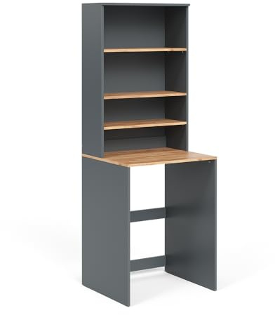 Vicco Armoire Machine à Laver Viktor, Anthracite/chêne doré, 66x88.2cm 2 Parties avec étagère, adapté à l'installation sur des Machines à Laver courantes