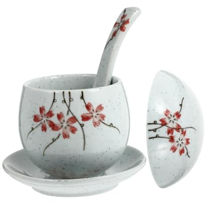 Ciieeo Ciotole in Ceramica Colorate Stile Giapponese Da Ciotola Smalto Decorato Resistente e Durevole Per Zuppe Uova Fumanti e Altri Usi