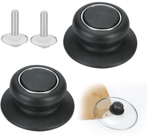 2 Pièces Boutons de Couvercle de Pot, Boutons Couvercle en Bakélite Acier