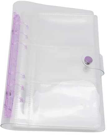 TARSHYRY Fotolagringspärm med 120 Genomskinliga Fickor för Samlarkort, Reseminnen och Foton Multi Purpose Memory Keeper Organizer Album (Genomskinlig lila)