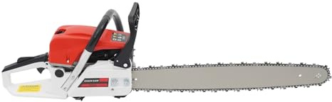 TONFEION 52CC motosierra a gasolina, motosierra de 2 tiempos a gasolina de cadena 7500RPM, motosierra de gasolina con hoja de 56 cm, motosierra de un cilindro para cuidado de árboles con botella