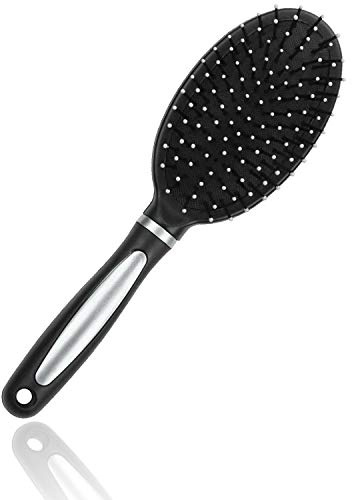 AKH® Large Oval Hairbrush | Nylon Bristle Smoothing Hair Brush | Cushioned Bristles for Use with Wet or Dry Hair