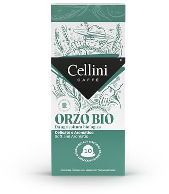 Caffè Cellini Capsules d'orge compatibles Nespresso* - 100pcs | Avec un arôme équilibré et intense et un goût plein