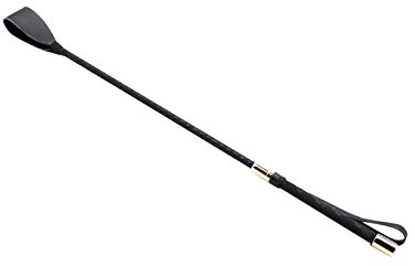 Kisbeibi Pferdepeitsche, leichte Reitgerte mit Griff, PU-Leder (Größe: 30 cm)