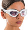AqtivAqua DX Lunettes de Natation Lunettes Piscine Enfants Adultes Femme Homme (Blanc&Blanc, Clair)