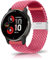 ZoRoll 20mm Armband für Garmin Vivoactive 6/Vivoactive 5/vívomove Trend/Venu Sq 2 Music/2 Plus, Geflochtenes Einstellbar Nylon Ersatzband für Garmin Forerunner 165/165 Music/245/645 - Orange Rosa