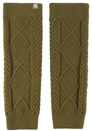 MYCISU1 Pair Thick Womens Lower Leg Warmers Winter Boot Cuffs Warm Knit For Ladies One Size-Olive Green-One Size