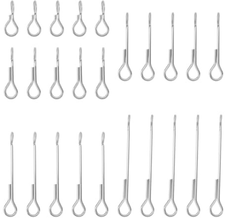 Create idea 50pcs Fly Fishing Fly Tying Economy Metal Articulated Shanks Compatible with Game Changer 8 for Tying Streamers (10-30mm 5 Sizes)
