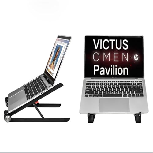 Portable Laptop Stand for HP Omen 17 16 15 15t Transcend 14 16 MAX 16 Victus 15 16 Pavilion Gaming Laptop.Laptop Stand for Desk,Made of Reinforced Nylon, 304 Stainless Steel and Silicone.Black