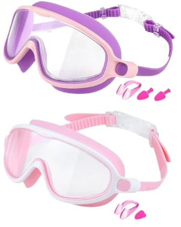 Générique Anti-dimma simglasögon UV-skydd vattentät näsklämma | Poolmasker för barn simtillbehör Pojkar, pool, strand, dykning, snorkling