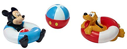 The First Years Disney Mickey Mouse Squirties Baby Bath Toys - Squishy Toddler Toys for Bath, Pool, and Everyday - 3 Count