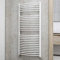 Schulte Bad-Heizkörper München Rund, 121 x 60 cm, 758 Watt Leistung, Anschluss unten, alpin-weiß, Heizkörper für Zweirohr-Systeme