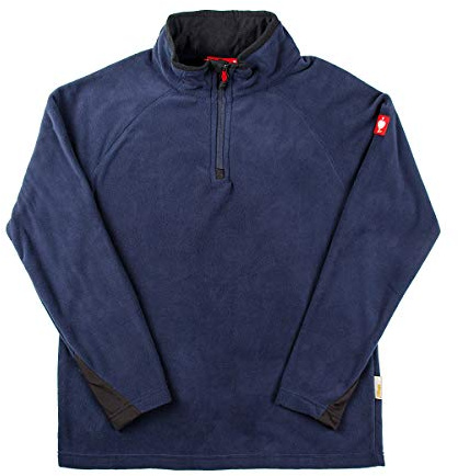 Engelbert Strauss Men Fleece Pullover Troyer dryplexx Micro, Größe:XL, Farbe:Dunkelblau