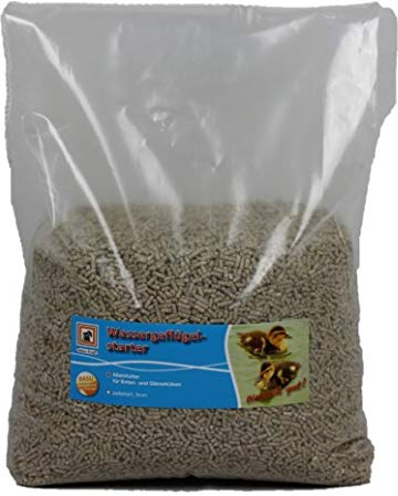 BASU Wassergeflügel-Starter 7 kg - pelletiertes Alleinfutter für Küken von Enten und Gänsen in den ersten Lebenswochen