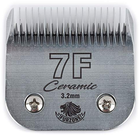 FURZONE Abnehmbare Keramikklinge - Größe 7F Klinge 1/8, Hergestellt aus High-Tech Keramik, Kompatibel mit den meisten Andis, Oster, Wahl A5 Schermaschinen