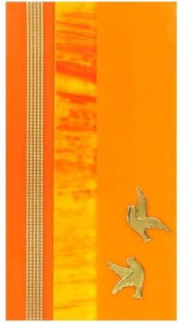 Pracht Creatives Hobby 7073-20075 Wachsplatten Mix orange/gold, 3 halbe Wachsstreifen mit einem Motiv, ca. 200 x 50 x 0,5 mm, zum Modellieren und Verzieren von Kerzen