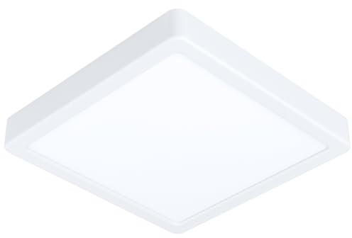 EGLO connect.z Smart-Home LED Bad-Deckenlampe Fueva-Z, L x B 21 cm, ZigBee, App und Sprachsteuerung Alexa, Lichtfarbe (warmweiß-kaltweiß), dimmbar, Metall Aufbauleuchte weiß, IP44