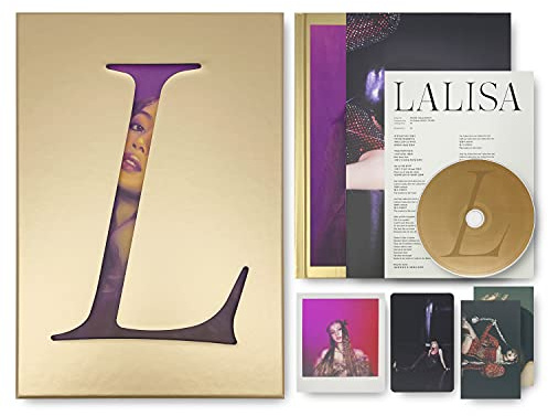 BLACKPINK LISA FIRST SINGLE ALBUM - LALISA [ GOLD VER. ] PHOTOBOOK + LYRICS PAPER + CD + PHOTOCARD + POLAROID + DOUBLE-SIDED POSTER