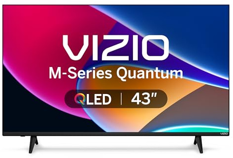 VIZIO 43-inch MQ6 Series 4K QLED HDR Smart TV w/Dolby Vision, WiFi 6E, Bluetooth Headphone Capable, AMD FreeSync & Alexa Compatibility, M43Q6M-K04, 2023 Model