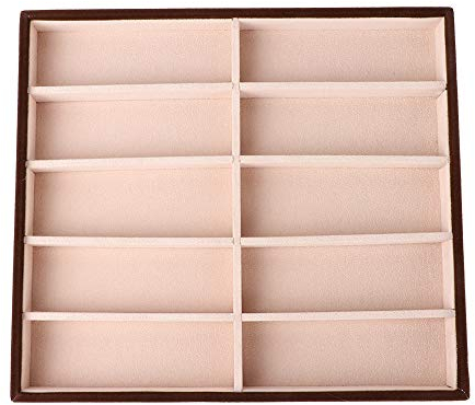 Organizzatore per Occhiali da Sole,Scatola per Occhiali con 10 Scomparti,Espositore in Velluto per Occhieli da Sole Supporto Cassetto Organizzatore Vassoio,Organizer Occhiali da Sole e da Vista