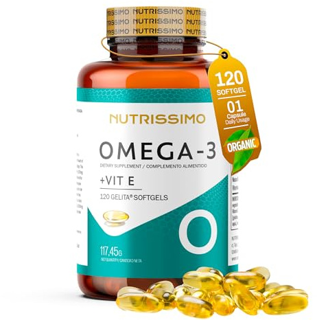 NUTRISSIMO OMEGA 3 35/25 DHA-EPA 120 – recommandé en complément d’une alimentation équilibrée, complément alimentaire sous forme de gélules et facilite la prise en charge de votre bien-être au quotidi