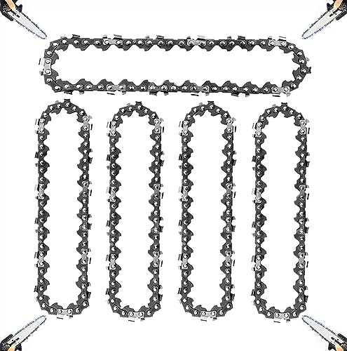 5 Stück Sägeketten 6 Zoll 37 TG Kette für Mini Akku Kettensägen Kette Ersatz 1/4,für 18.5CM Schwert