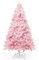 himaly 210 cm/7 ft Weihnachtsbaum Beflockt Rosa mit praller Flocked Dekoration with Schneeflocken, 1200 Spitzen Kiefernblattblätter aus PVC und Stabile Basis, Christbaum für Weihnachtsdekoratione