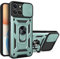 UPLAI Funda para Honor X8 5G/Honor X6/Honor 70 Lite, Ultra Delgado Antigolpes Armadura Carcasa con Deslizar Cámara Cover y Soporte Anillo Magnética, PC+TPU Duradero Estuche Caso.Verde