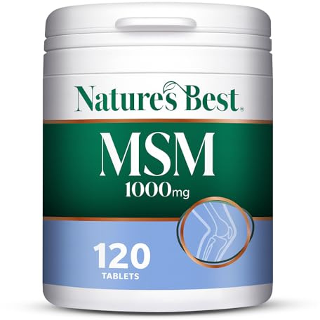 Nature's Best Pure MSM 1000mg Fast-Release Tablets - Natural Source, Non-Toxic & Long-Term Safe - Taste-Free, One-a-Day Formula - UK Made - 120 Tablets (4 Months' Supply)
