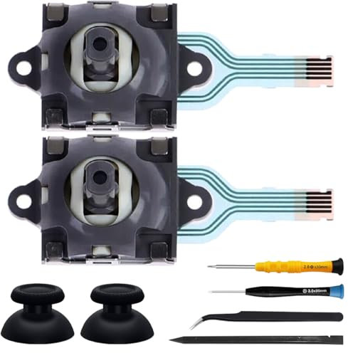 ZHUROUPU Joystick Thumb Stick Replacement 3D Analog Rod RKJX21224001 for ASUS ROG Ally RC71L Console for GPD WIN3 Handheld Windows 10 Game Console Laptop with Thumbstick Cover and Repair Tools