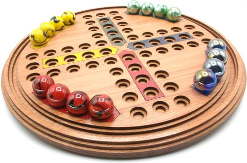 Ludo traditional wooden board game