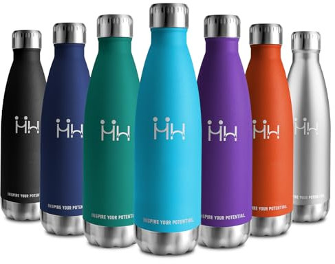 Botella Termica 750ml, Botella de Agua Reutilizable con Doble Aislamiento, A Prueba de Fugas, Cantimplora Acero Inoxidable sin BPA, Termo Agua para Niños, Escuela, Oficina, Gimnasio y Deporte​