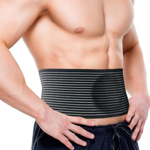 Umbilical Hernia Belt for Men & Women, Abdominal Binder Lower Waist Support for Belly Button Hernia Support with Pad, Pain and Discomfort Relief(X-Large)