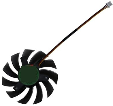 FDMOZRE Ventilador para Tarjeta gráfica T128010SM de 3 Pines y líneas para Gigabyte GeForce GT 1030 2GB OC, GV-N730 GV-N610AX-1GI, refrigeración GPU, vídeo VGA