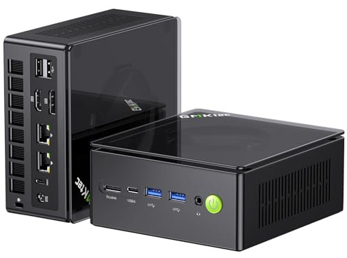 GMKtec Mini PC Ryzen 7 8845HS (8K/16T, fino a 5,1 GHz), K8 Plus Barebone Mini Gaming Computer con display quadruplo 4K, Type-C, WiFi 6, BT 5.2, Oculink, Dual NIC 2.5G, HDMI 2.1, USB4