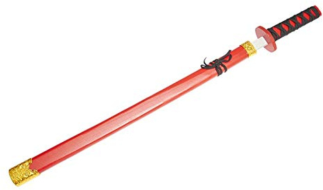 Juguetutto - Katana Ninja Samurái - ROJA - Juguete de Madera